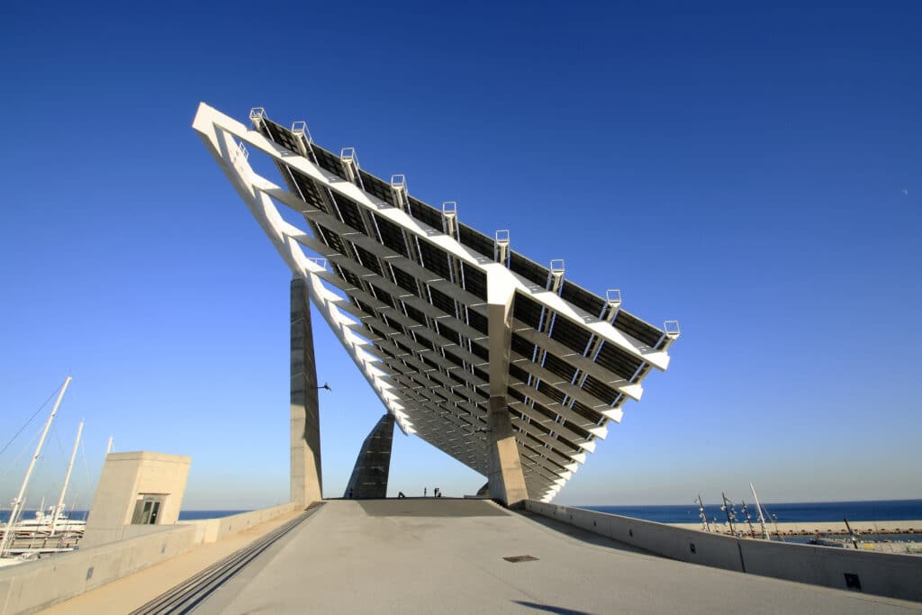 Solar installation near the sea